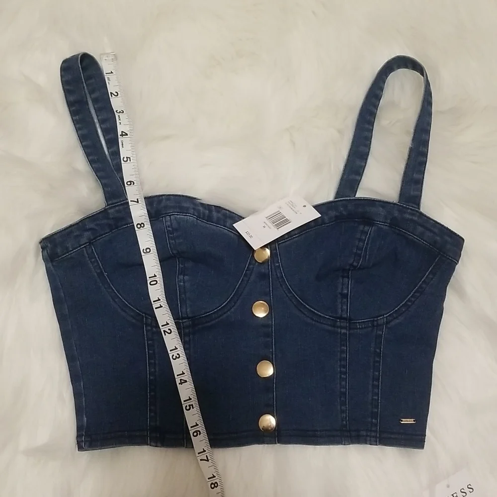 Nwt Guess denim bustier - Picture 4 of 9